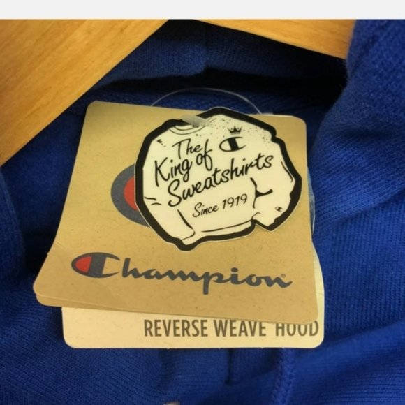 Men's Champion Reverse Weave Double Arm Script Hoo - Picture 7 of 8
